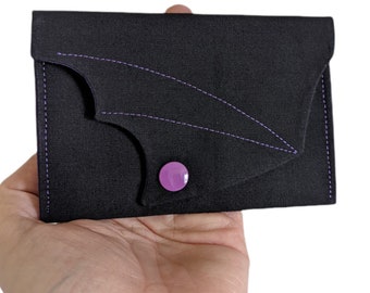 Bat wing card wallet purse business cards coins money