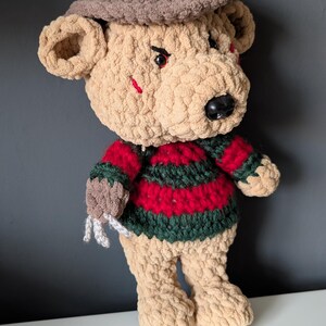 Freddie bear Halloween plushie crochet pattern Nightmare scare bear image 5