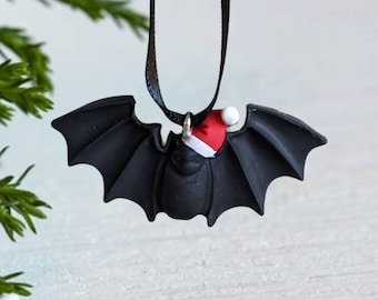 Christmas bat gothic small ornament clay hanging decoration cute
