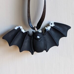 Bat Christmas small ornament clay hanging decoration cute image 8