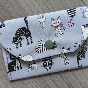 Cat cute kitty card wallet purse business cards coins money