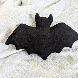 Black bat small throw cushion scatter cushion fleece