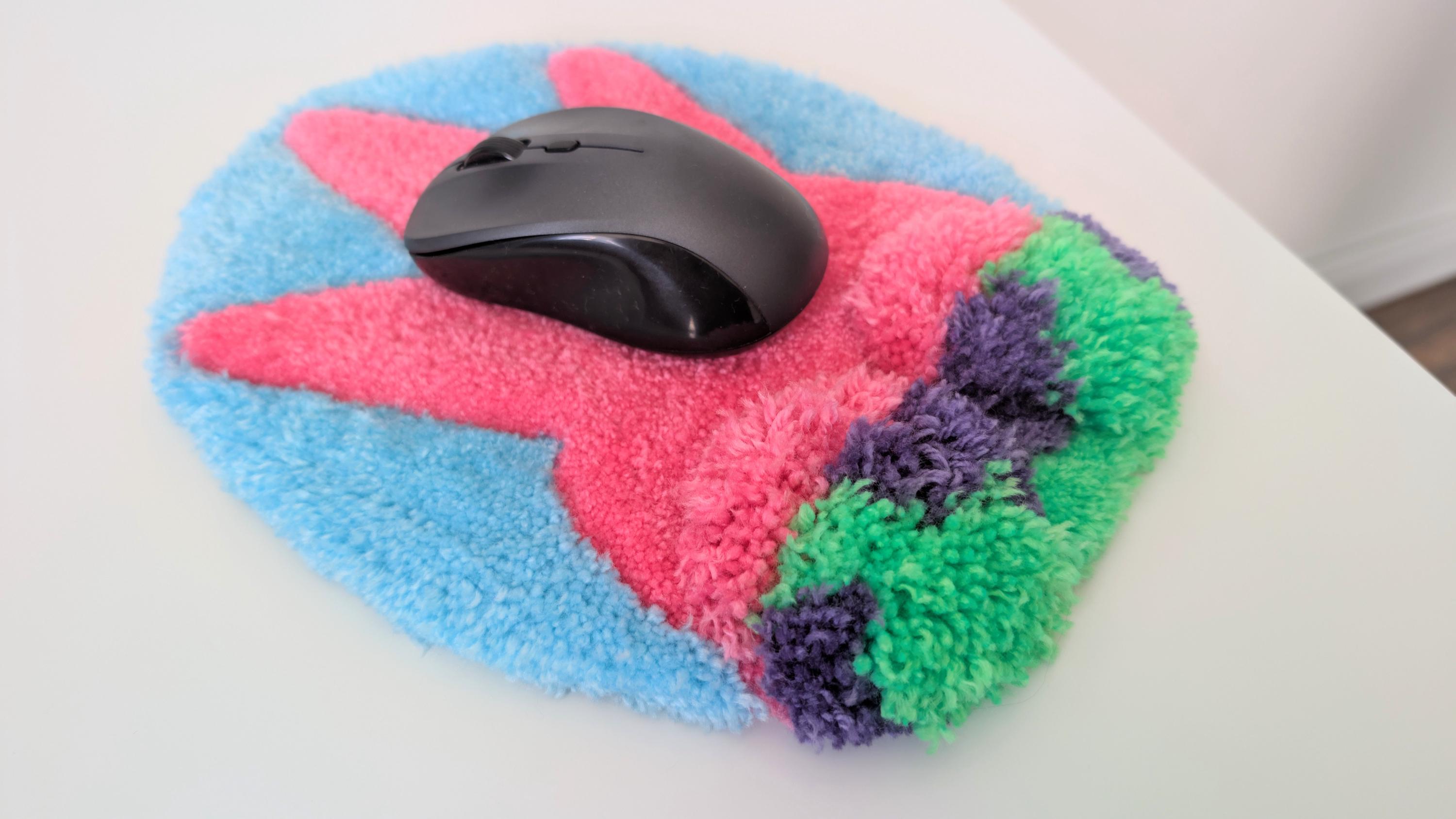 Mouse Pad Tuft Rug Booty Mousemat Pad Fun Tufted Handmade Gamer Office Table Desk Wrist ...