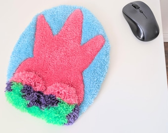 Booty mousemat pad fun tufted handmade gamer office table desk wrist rest mouse pad