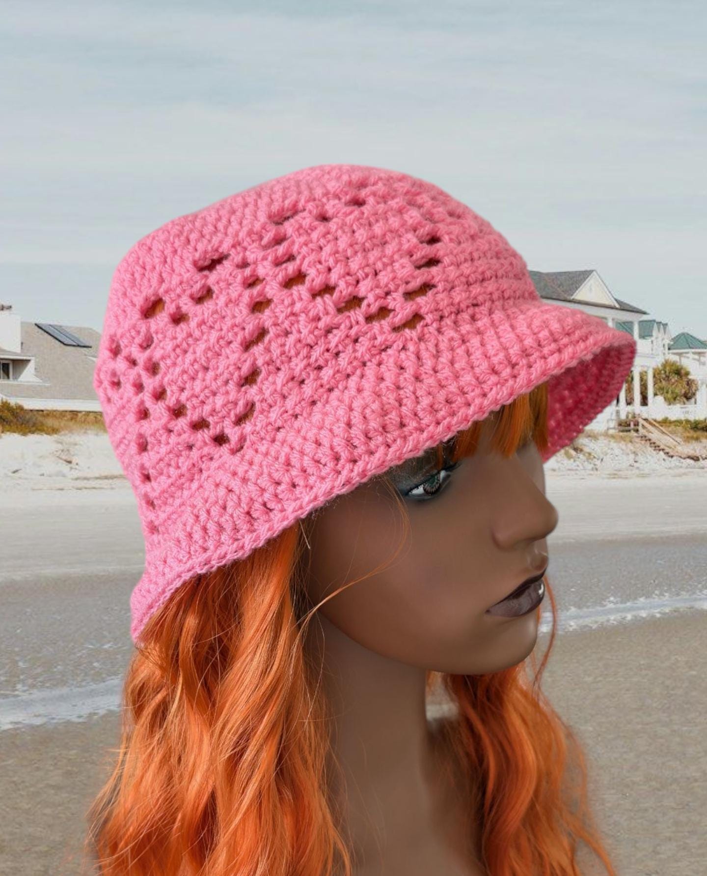 ハット RONRON HEART SUMMER KNIT BUCKET HAT 4BKH146 HEART SUMMER KNIT BUCKET HAT BLACK - RONRON 론론