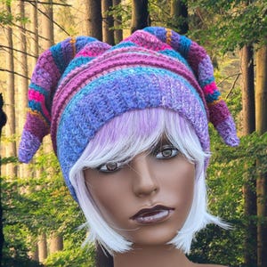 Double pointed slouchie hat crochet pattern