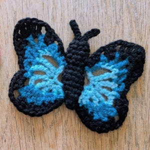 Butterfly applique crochet pattern with free video tutorial image 2