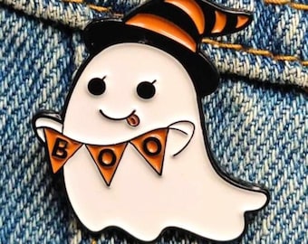 Boo ghost cute enamel pin