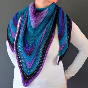 Boho scarf shawl triangular crochet pattern image 8