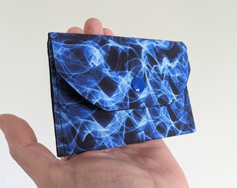 Blue smoke cotton card wallet purse business cards coins money