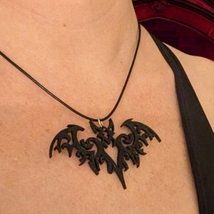 Bat necklace choker jewellery gothic statement costume halloween