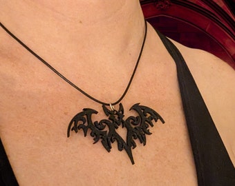 Bat necklace choker jewellery gothic statement costume halloween