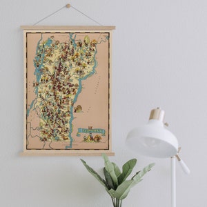 Utah Karte von 1935 Gerahmt Leinwanddruck| Wand kunstdrucke| LeinwandBild| Fertig zum Aufhängen| Moderne Wandkunst| Vintage Landkarte Wanddekoration