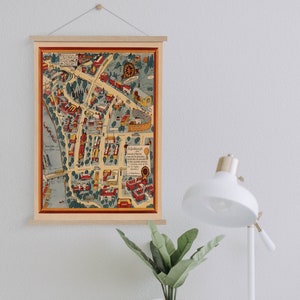 Minnesota University from 1940 Framed Canvas Print| Wall Art Prints| Canvas Wall Art| Ready to Hang| Modern Wall Art| Vintage Map Wall Decor