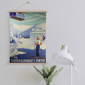 Hanger Framed Canvas Print of Vintage Yugoslavia Travel Advertisement| Wall Art Prints| Canvas Wall Art| Ready to Hang| Vintage Wall Decor