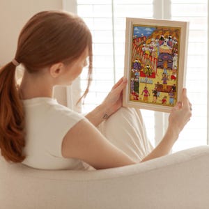 Islamitische muurkunst Ottomaanse muurkunst miniatuur schilderij ingelijste poster afdrukken Midden-Oosterse kunst