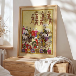 Art du Moyen-Orient, art mural ottoman, peinture miniature, affiche encadrée, impression d'art mural islamique