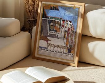 Ottoman Miniature Painting Print: 18th Century Islamic Wall Art