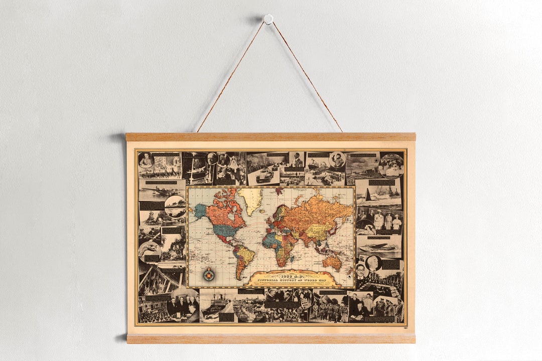 Framed WW2 Map Print: 1939 Canvas Wall Art - Etsy