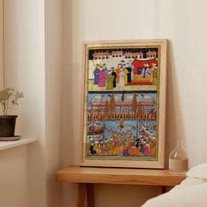 Arte mural islámico Arte mural otomano Pintura en miniatura Póster enmarcado Impresión Arte de Oriente Medio