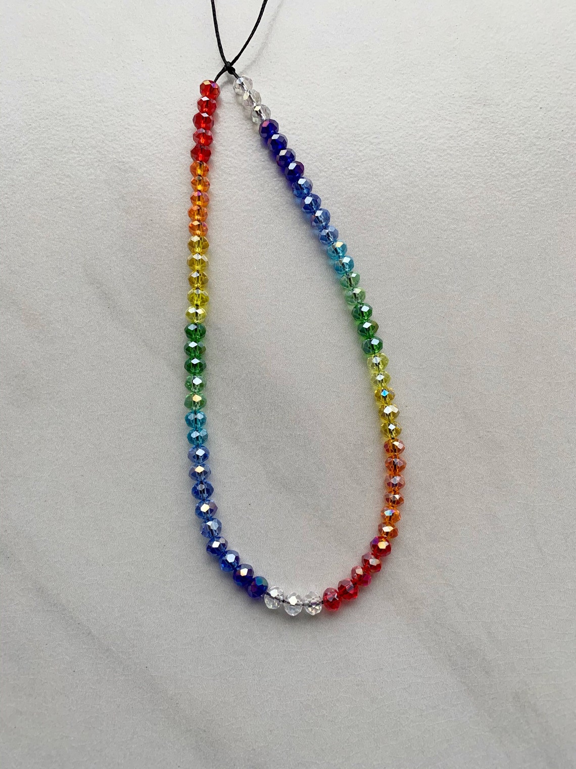 Crystal Bead Phone Charm Beaded Phone Chain Phone Chain Etsy