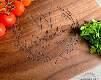 Cutting Board, Personalised Family Monogram Chopping Board