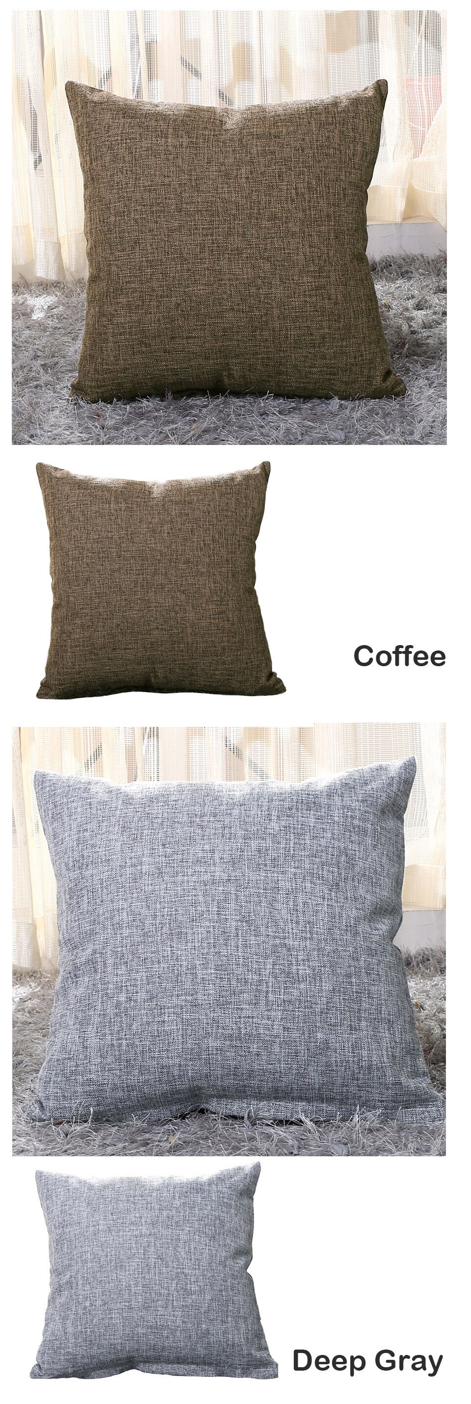 Linen Sofa Waist Cushion Cover 4040/4545/5050/ with | Etsy