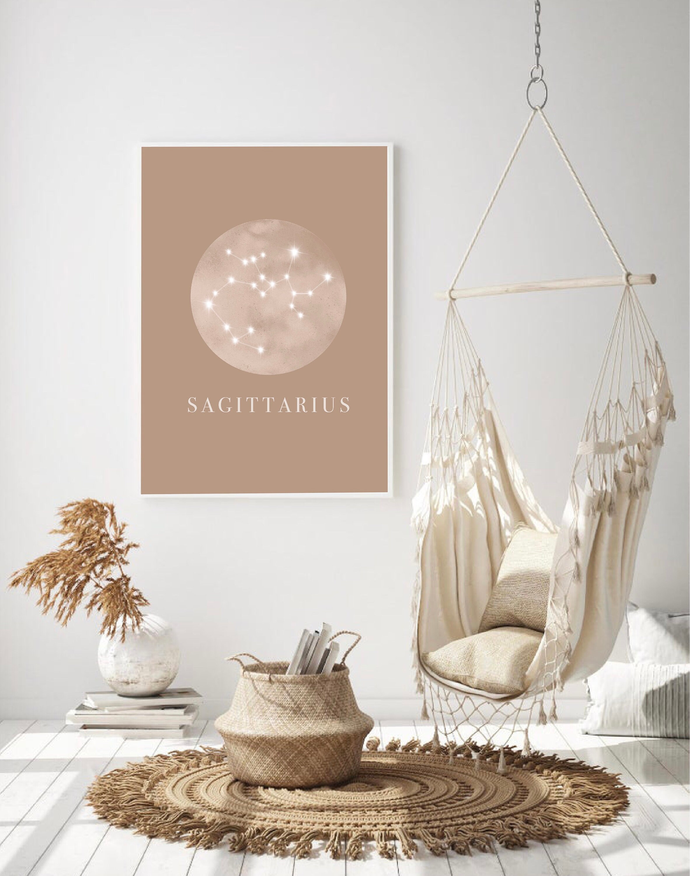 Sagittarius zodiac signs home decor wall teenagers room Etsy