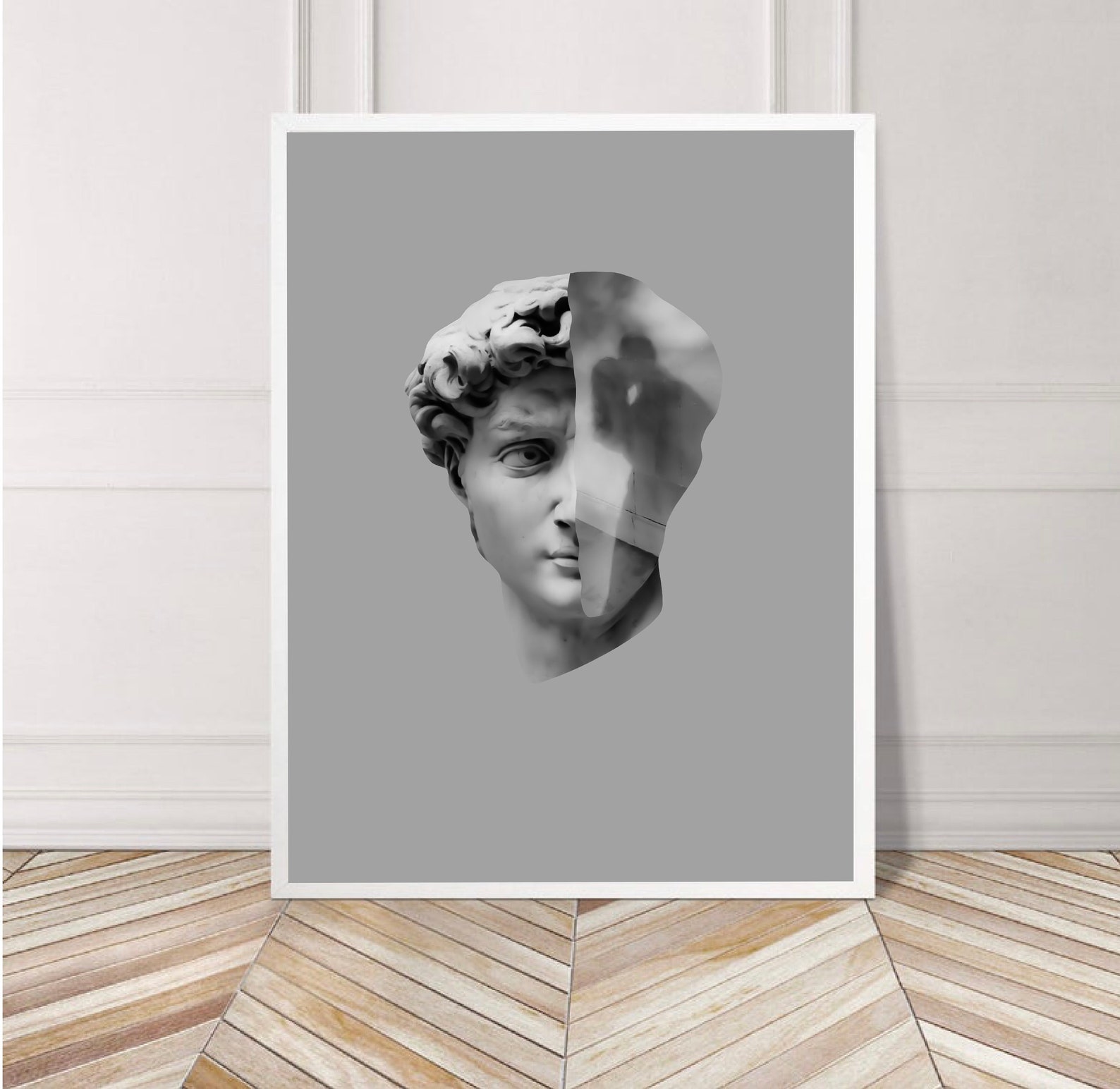 Michelangelo aesthetic sculpture collage home printable wall | Etsy