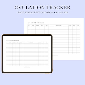 Ovulation Tracker Printable, Ovulation Test Strips Tracker, Ovulation Predictor, Ovulation Calendar, Cycle Day, Basal Body Temperature
