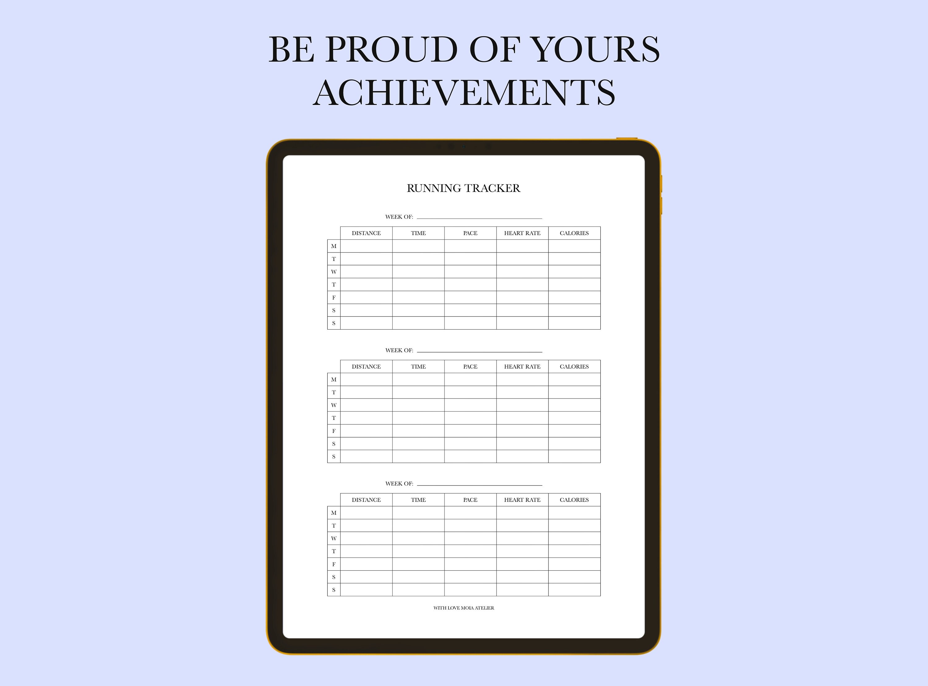 Running Tracker Printable, Running Diary, Minimalist Running Log Template, Cardio Training Log ...