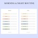 Kids Daily Routine Tracker Printable, Morning and Night Routine Chart ...