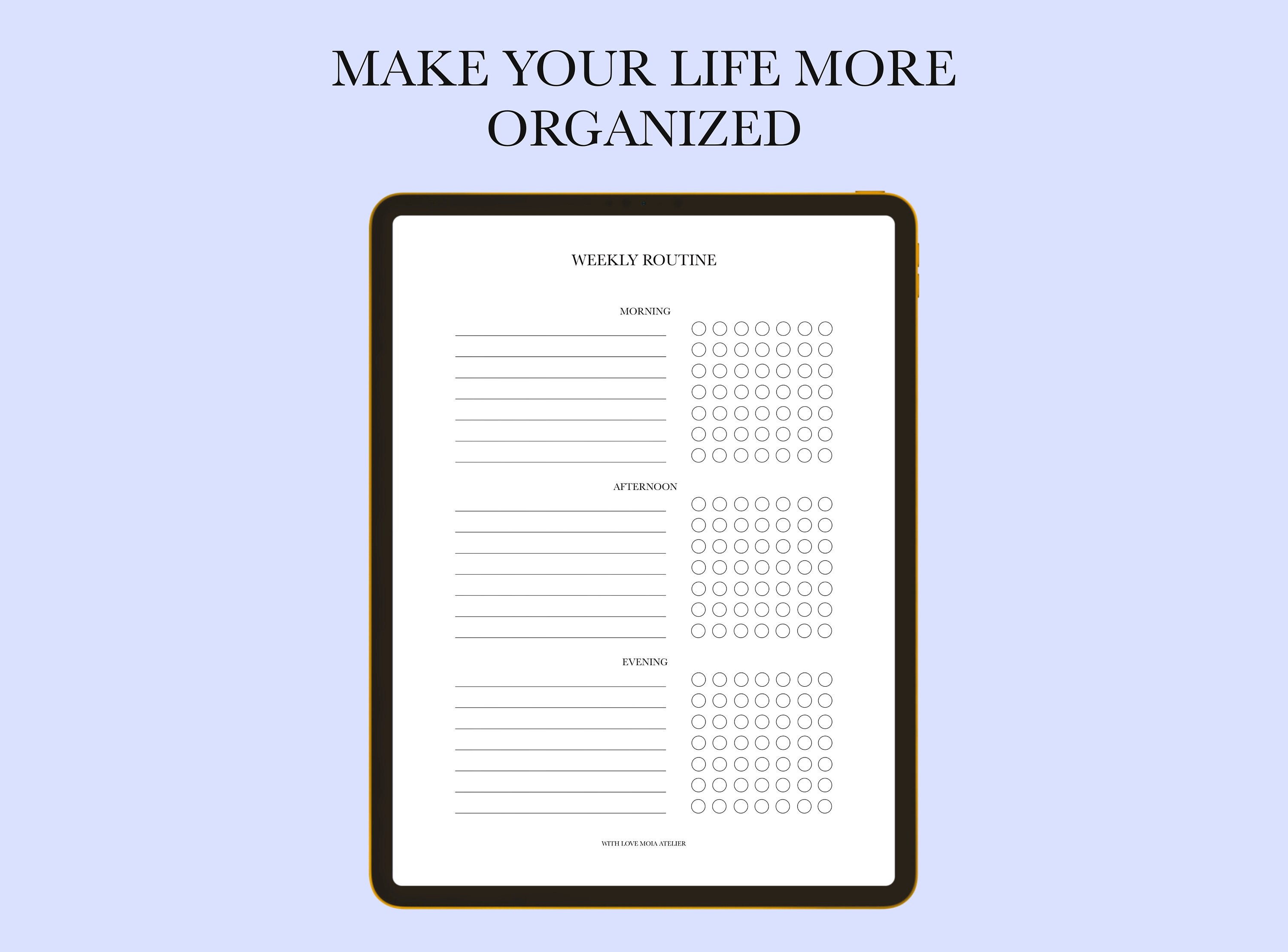 Weekly Routine Template Men Weekly Routine Planner Printable, Habit Tracker Sheet Template, Daily ...