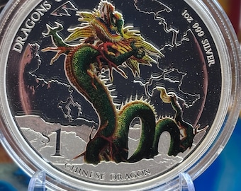 2012 Dragons of Legend Chinese Dragon 1oz Silver Proof Coin Box & COA Perth Mint UNICEF Edition