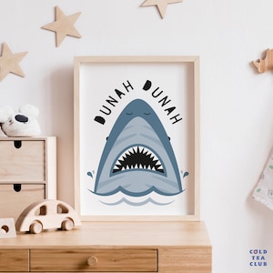 Shark Kids Print / Dunah Dunah / Nursery Art / Nursery Decor / Print / Children's Bedroom / Kids Print