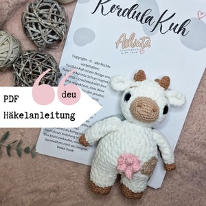 Kordula Cow - Crochet Pattern - German (PDF) - digital, crochet, cow, amigurumi, instructions, cuddly toy, crochet toy