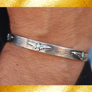 Navajo zilveren armband, herenarmband, zilveren armband, sterlingarmband, armband femme, armband homme, cadeau voor hem, cadeau voor haar