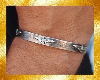 Navajo silver bracelet, Mens bracelet, Silver bracelet, Sterling bracelet, Bracelet femme, Bracelet homme, Gift for him, Gift for her