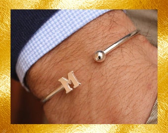 Silver Letter Bracelet, Silver bracelet, Silver bracelet, Man Silver Bracelet, Man Silver Bangle, Silver Bangle, 925 Silver