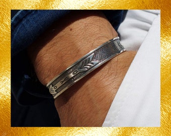 Limited edition navajo silver bracelet, Mens bracelet, Navajo bracelet, Mens bracelet, Sterling bracelet, Bracelet femme, Bracelet homme