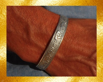 Elephants Silver Bracelet, Mens bracelet, Silver bracelet, Sterling silver bracelet, Sterling bracelet, Bracelet femme, Bracelet homme