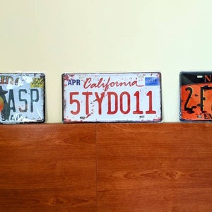 USA Vintage style License plates