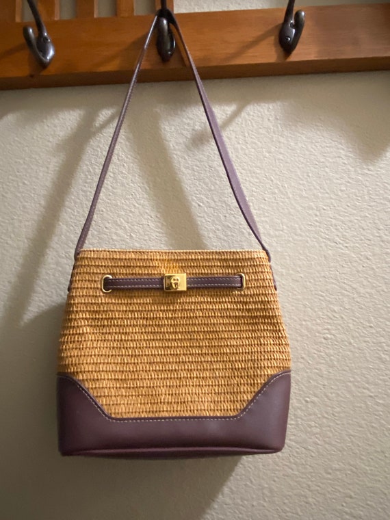 Etienne Aigner Small Straw Purse Etsy