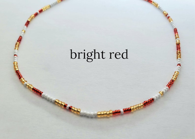 Beaded Necklace Beaded Choker Colorful Beaded Choker Necklace Seed Bead Necklace Minimalist Beaded Necklace Custom Gold Beaded Necklace