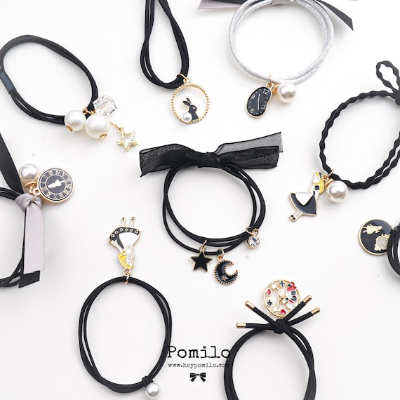 Hair Tie Bracelet. Minimalist Hair Tie. Geometric Bracelet. Korean Hair Band. Hair Tie Elastics. Multi String Bracelet. Elegant Hairtie Etsy