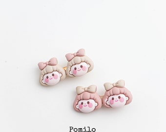 lolita hairpin. alligator clips. resin hair barrette.  2pcs anime hair clips, kawaii hair clips, alligator clips