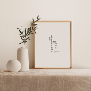 1 Corinthians 16:14 Wall Print, Printable Bible Verse, Scripture, Reminder and Encouragement, Do everything in love