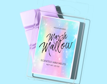 GRADIENT Editable WAX Melt Label, RAINBOW Candle Label, Custom Product Label, Wax Melt Label Template, Printable Wax Melt Product Labels