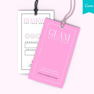 Custom HANG TAGS, Small Business Swing Tag, Boutique Clothing Tag Template, Hair Bundles Product Tag, Hang Tag, Custom Product Label, CANVA
