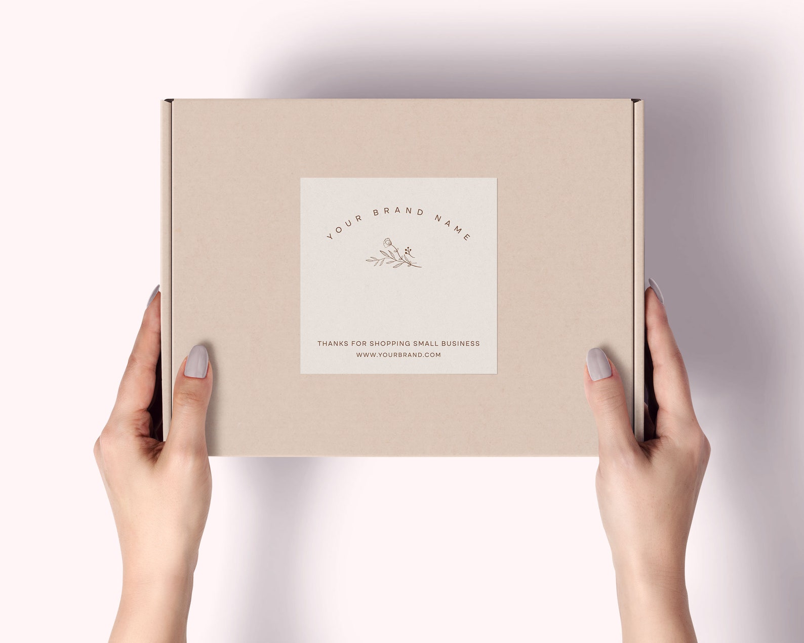 NEUTRAL Floral Branded Packaging Templates MINIMAL Editable | Etsy
